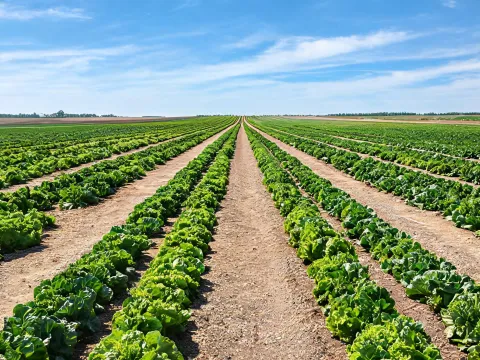 Vegetable field access lanes