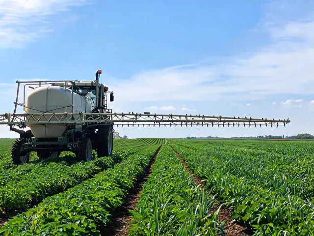 Boom sprayer operating layout for broadacre planning